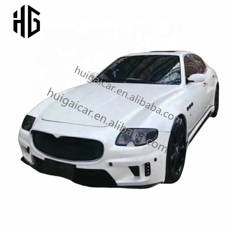 Fiberglass maetrials car front rear bumper wd style body kit for 2004-2012 maserati quattroporte exterior body kits