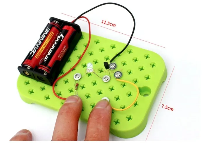 Student science and technology small production DIY self-made human body conductive children's scientific experiment physical