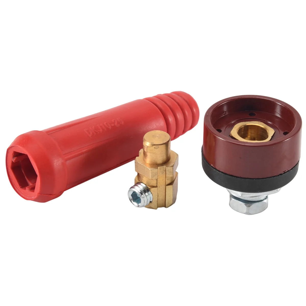 ABIS-TIG溶接ケーブルパネルコネクタソケットセット、Dkj10-25、DKZ10-25、はんだ付けアクセサリ、4個