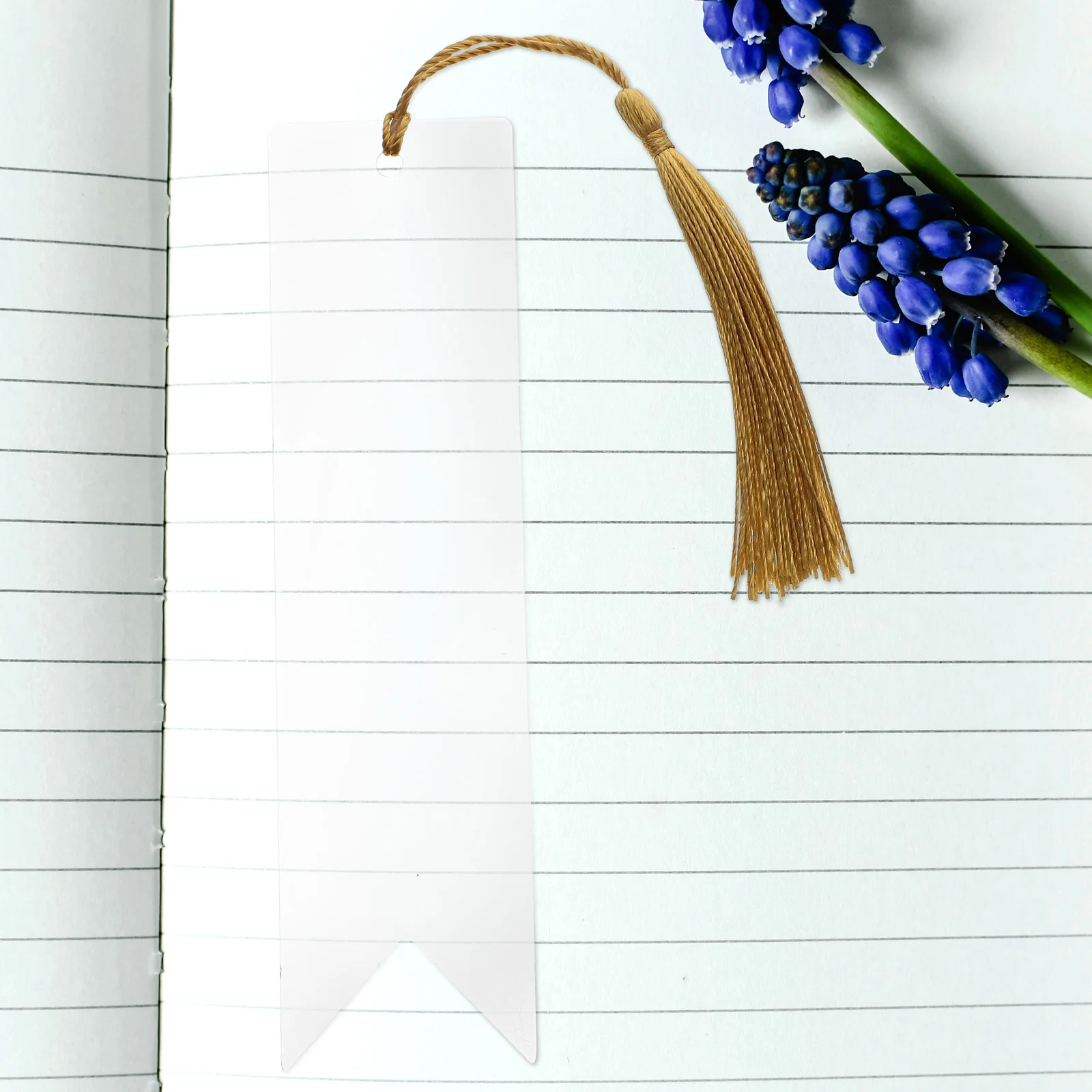 

12Pcs Blank Acrylic Bookmarks Clear Tassels Book Markers for Reading Study DIY Craft Gift for Writers Blank Bookmarks