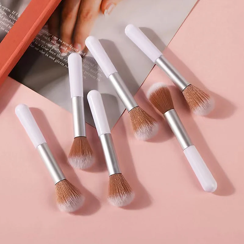 Conjunto de pincéis de maquiagem profissional, ferramentas multifuncionais com cabo redondo para aplicação de blush e base em pó, 1 peça