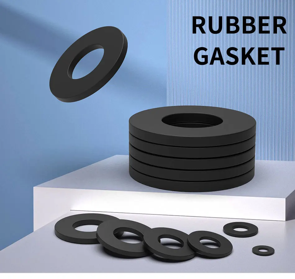 NBR-Gummidichtung, Schraubendichtungsring, wasserdichte Flachdichtung, hochtemperaturbeständige O-Ring-Dichtung, stoßdämpfend – Detail 2