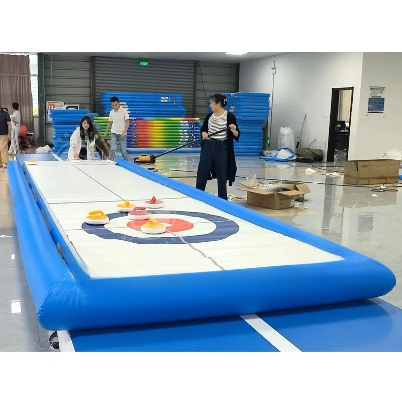 Picture 6: Portable Outdoor Sport Toss Street Curling Set Inflatable Curling Game for Team Building Includes Blower-Minimum Order 1 Piece