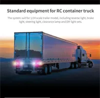 G.T.POWER RC Container Trailer Taillight System Wireless Infrared for RC Container Truck Rc Car