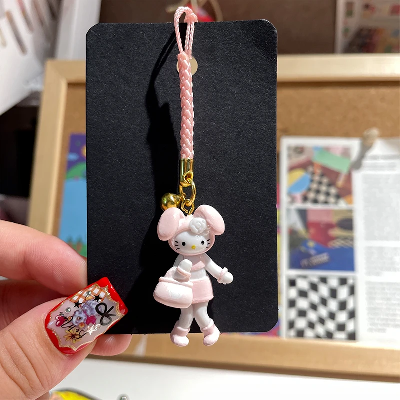 Hello Kitty Personality Creative Originality Multipurpose Girls Gift Hang Bag Ornament Anime Figure Mobile Phone Case Pendant