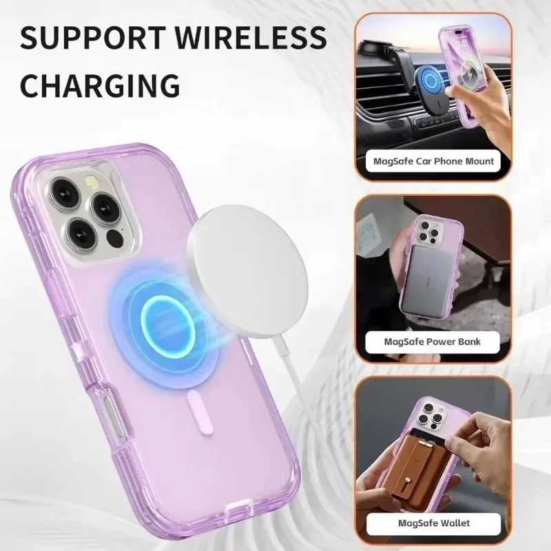 Magnetic Clear Shockproof Case for iPhone 4