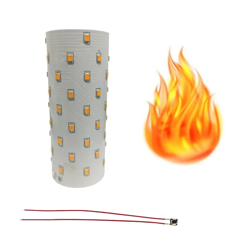 3.7V Lamp Board Flexible 51 LED Control Drive Board 3 Modes Solar Flame Light Circuit Board Battery Powered Electrical Equipment