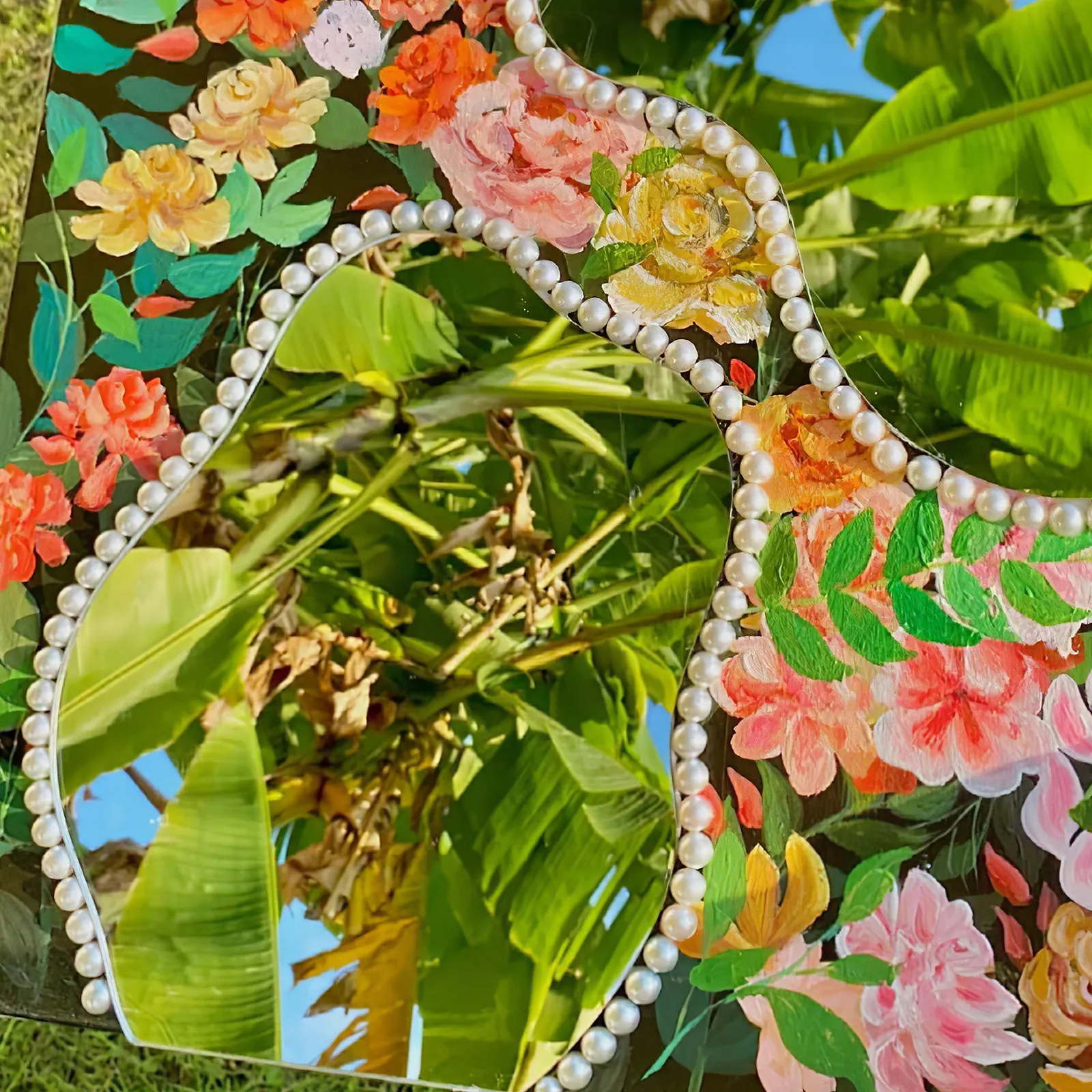 

Набор из 5 акриловых зеркальных панелей неправильной формы, прозрачные, отражающие, для декора дома, ванной комнаты, туалетного столика, стильные, портативные