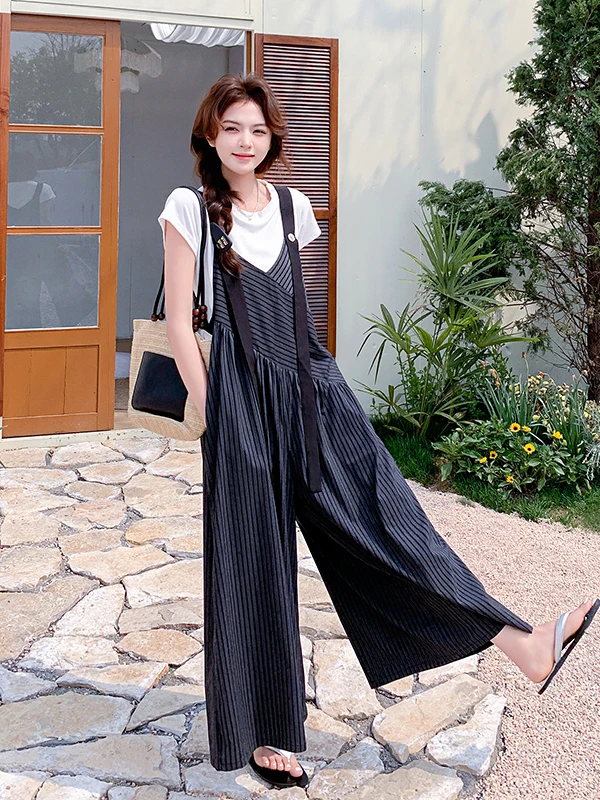 

Ay полосатый женский комбинезон, модный уникальный красивый антивозрастной дизайн для похудения, лето 2025, Новое поступление, повседневные брюки