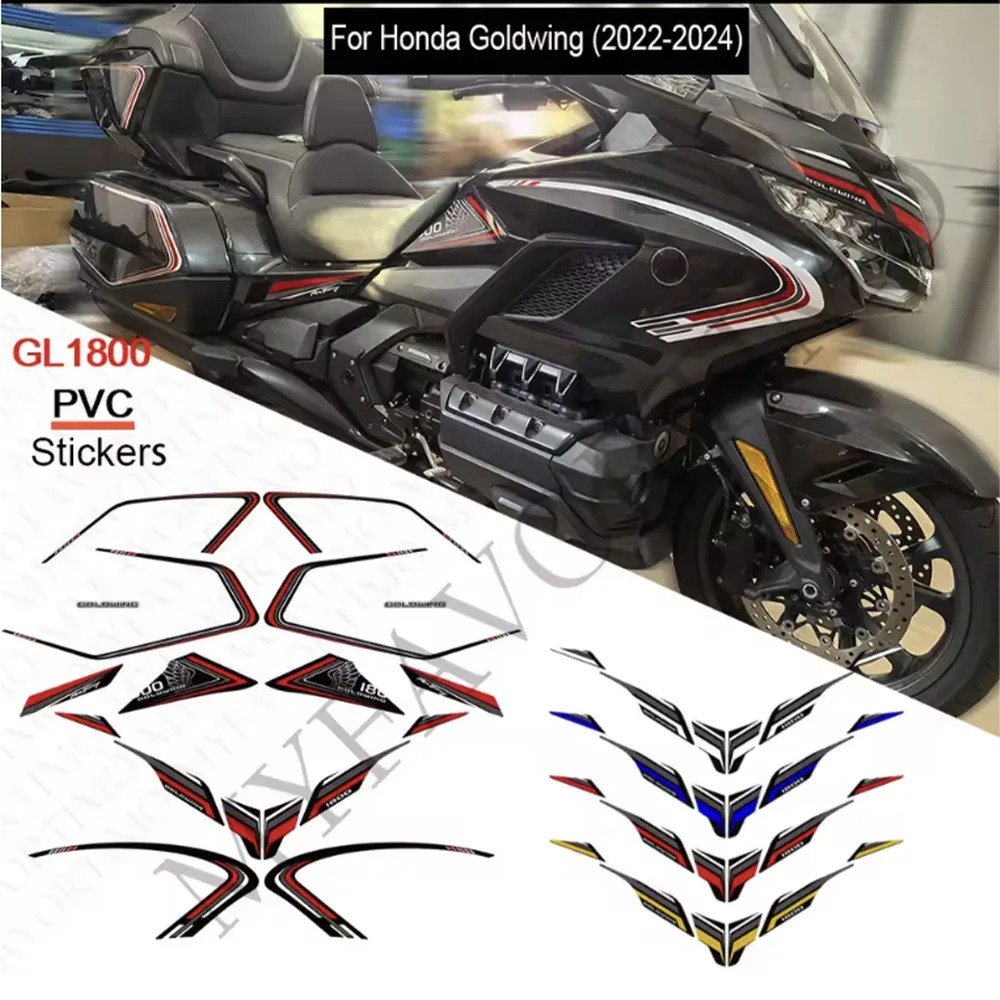 

For Honda Goldwing Gold wing GL1800 F6B Tour Protector Tank Pad Grips Gas Kit Knee Fairing Fender Stickers Decals 2022 - 2024