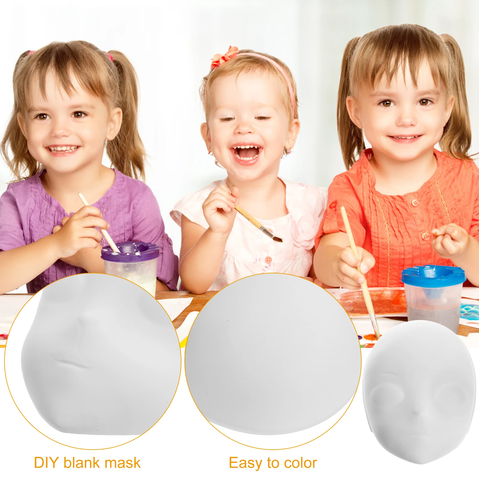 หน้ากากเปล่า DIY สีขาว 4 ชิ้น สำหรับงานศิลปะและงานฝีมือ หน้ากากเปล่าสำหรับงานแฟนซี หน้ากากจำนวนมากสำหรับผู้ใหญ่