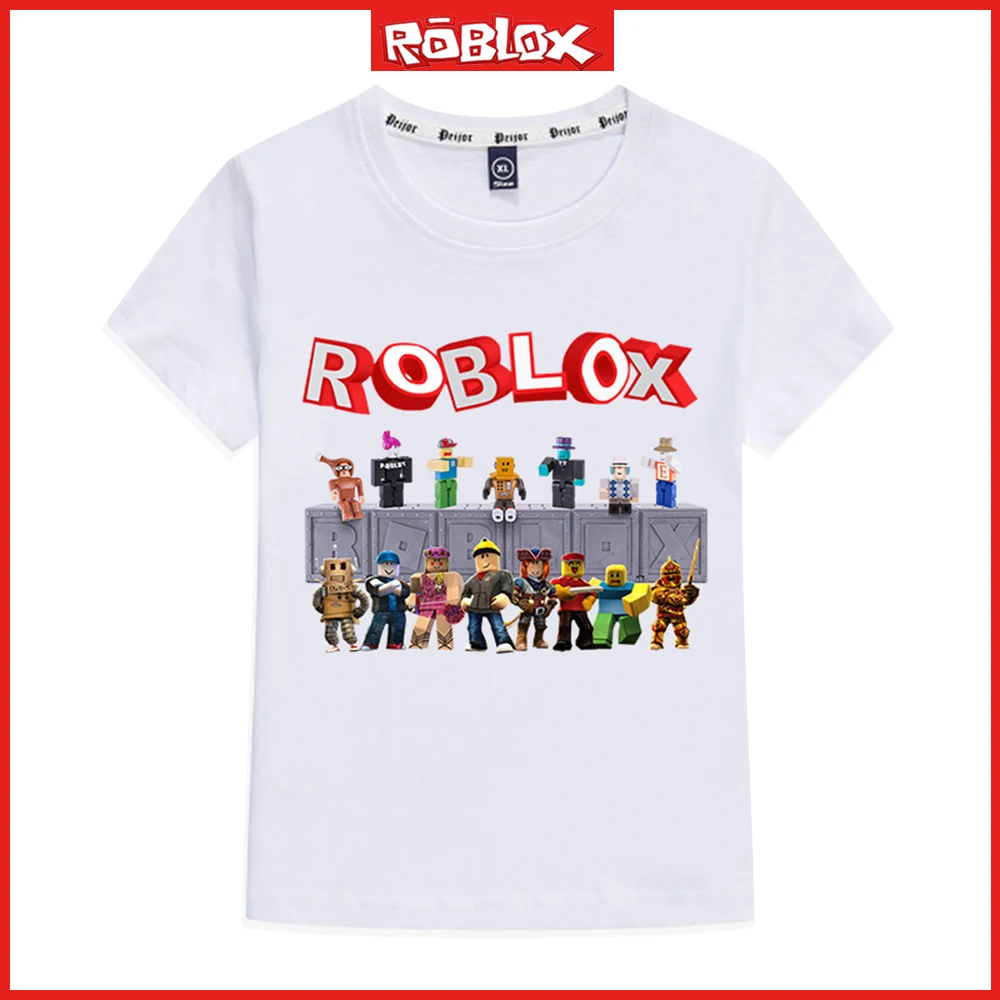 New Roblox Game Cartoon Anime Boys and Girls\' T-Shirt Multi Color Casual Trend Round Neck Half Sleeve T-Shirt Top Holiday Gift