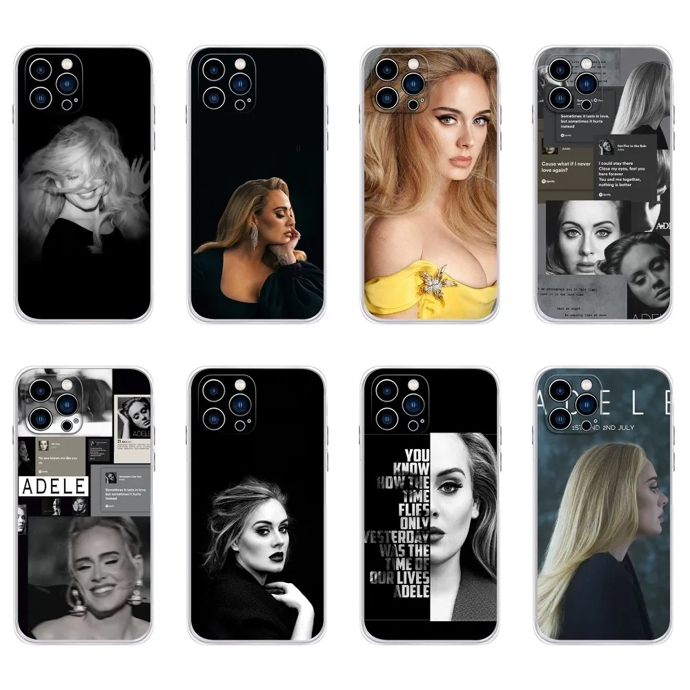 

A-Adele Adkins Singer Phone Case For IPhone 15,14,13,11,12 Pro Max Mini X XR XS 7,8 Plus SE Transparent Cover