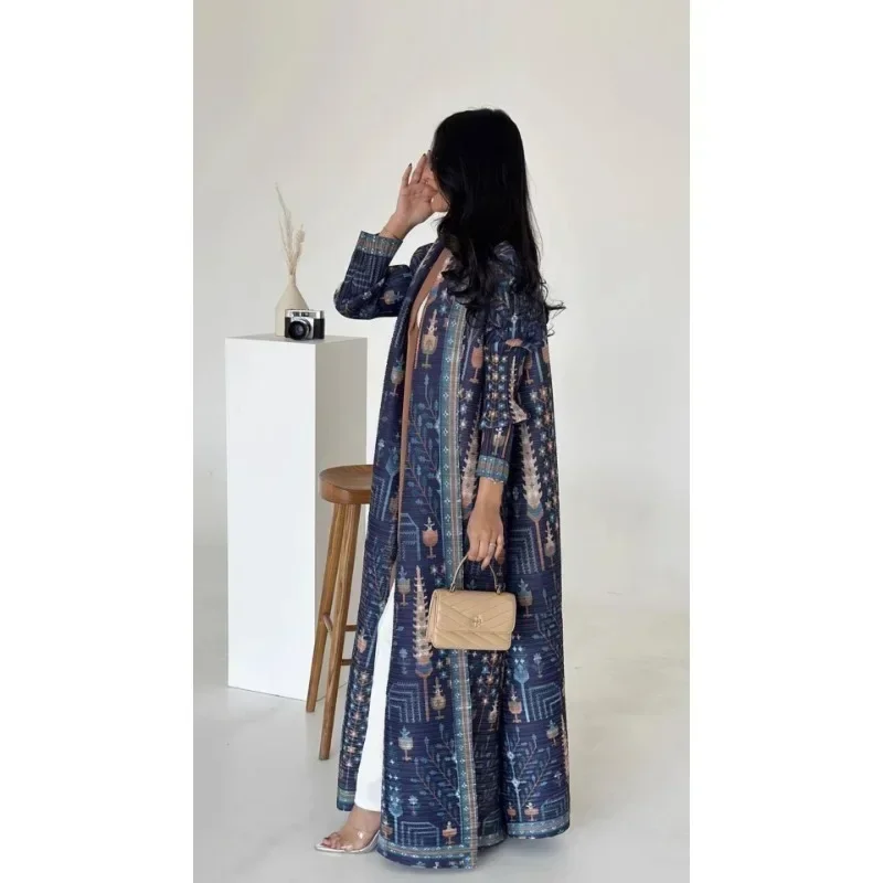 Abaya Luxus-Plissee-Robe, Miyake-Plissee-Stil, zurückhaltendes islamisches Kleid, knitterfrei, Übergröße, passend für Schichten, Übergröße, 55,9 cm