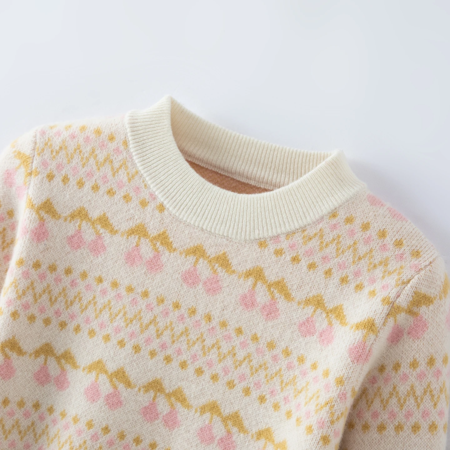 Kids Autumn Winter New 100% Merino Wool Sweater O Neck Long Sleeve Pullover Lightweight Breathable Cute Playful Casual Knit Top