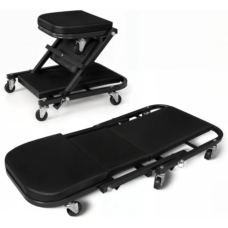 Folding car repair bed 36 inches, car maintenance workbench,chair, repair shop, workbench, wheel roller,crawler seat,roller seat