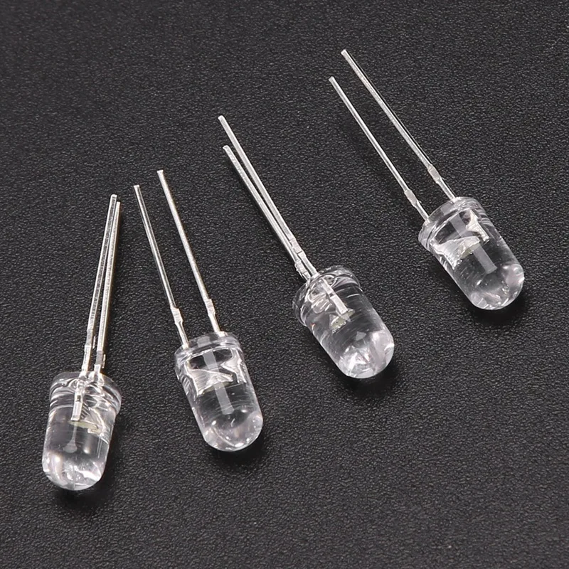 A31Z-1000Pcs LED F5/5Mm Inline White LED Lamp Beads With Short Legs And Edges