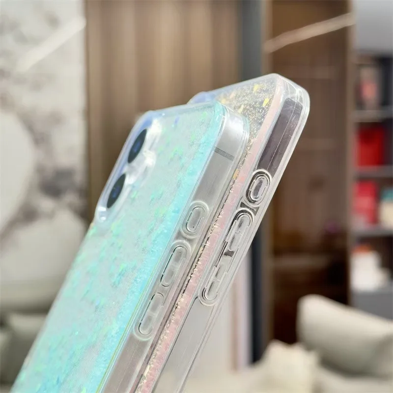 الفاخرة بريق الترتر بالتنقيط الغراء شفافة جراب هاتف آيفون 12 13 14 15 16 برو ماكس زائد 11 للصدمات قذيفة