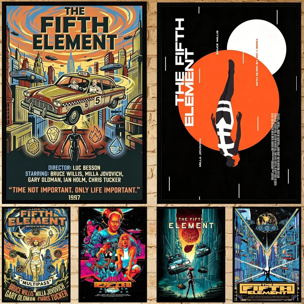 movie The Fifth Element Poster Poster HD Waterproof Self-adhesive Art Print Wall Decor for Bedroom Living Room Gift