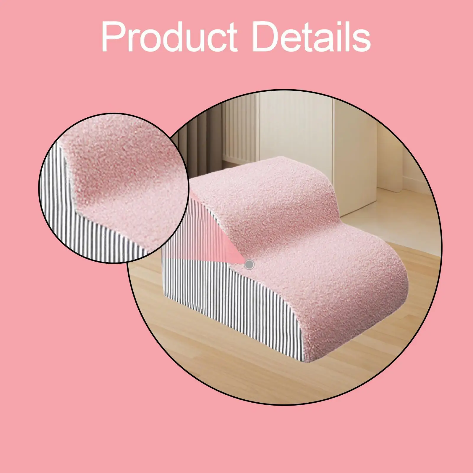 Dog Stairs Sofa Climbing 2 Step Stable Pet Steps for Older Dogs Indoor Couch