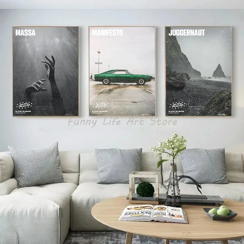 Modern Tyler The Creator Rap Star Music Album Cover Poster Print Canvas Painting Wall Art Picture Living Room Home Decor view 2
