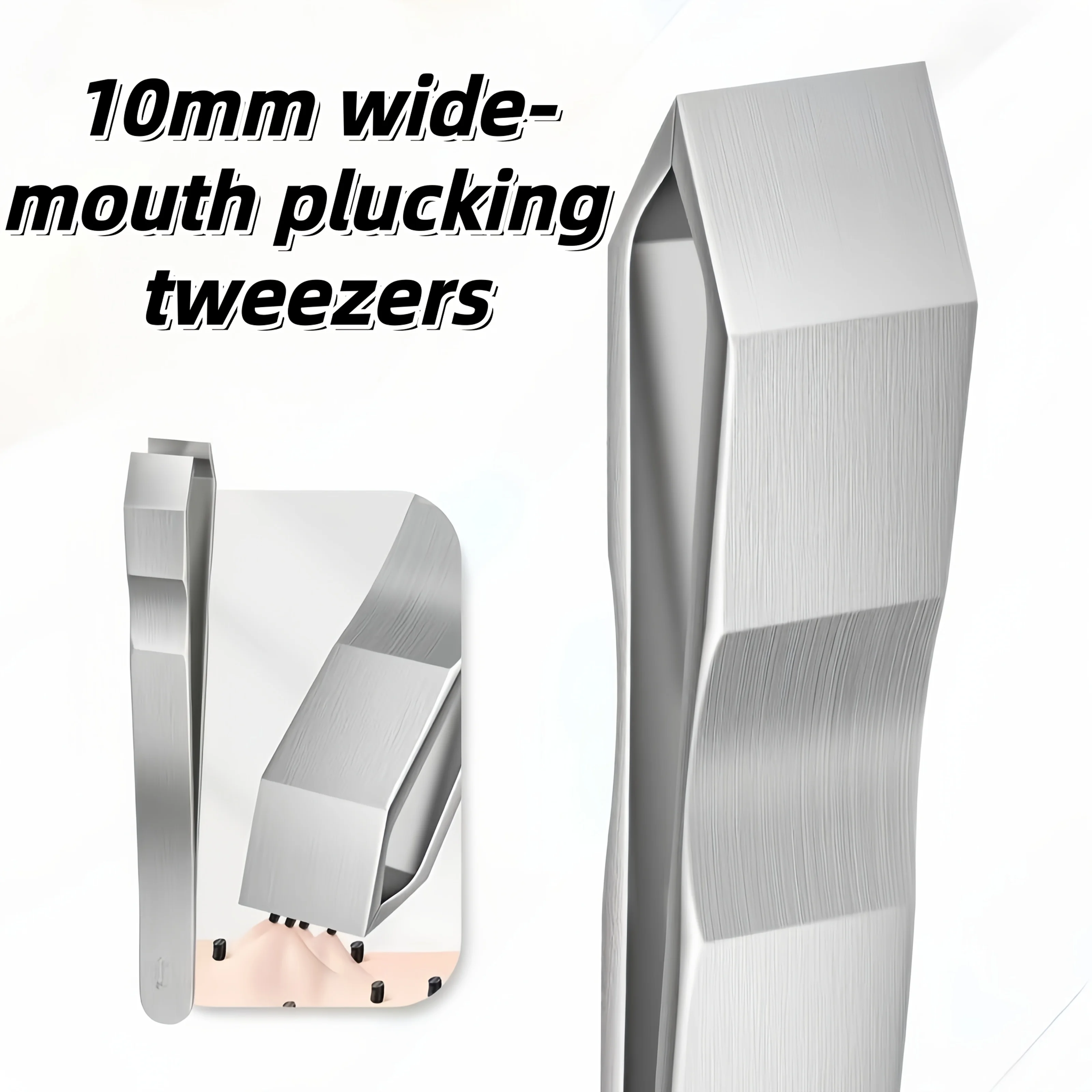 Pinzas Recortadoras de Barba y Bigote de Acero Inoxidable con Precisión para el Cuidado del Vello Facial, Uso Profesional para Bigote
