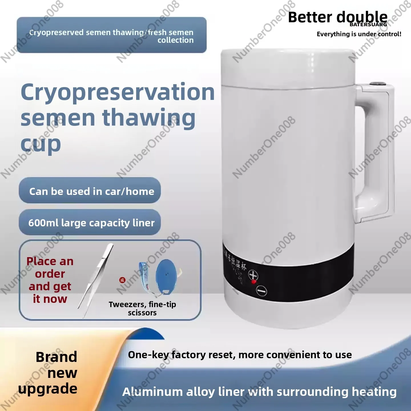 Thawing Constant Temperature Cup 600ml Cow Frozen Semen Thawing Pig Constant Collection Artificial Insemination
