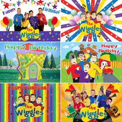 Customized The Wiggles Theme Kid Birthday Party Hot Music Stars Baby Shower Vinyl Photography Banner Backdrop Booth Photo Studio