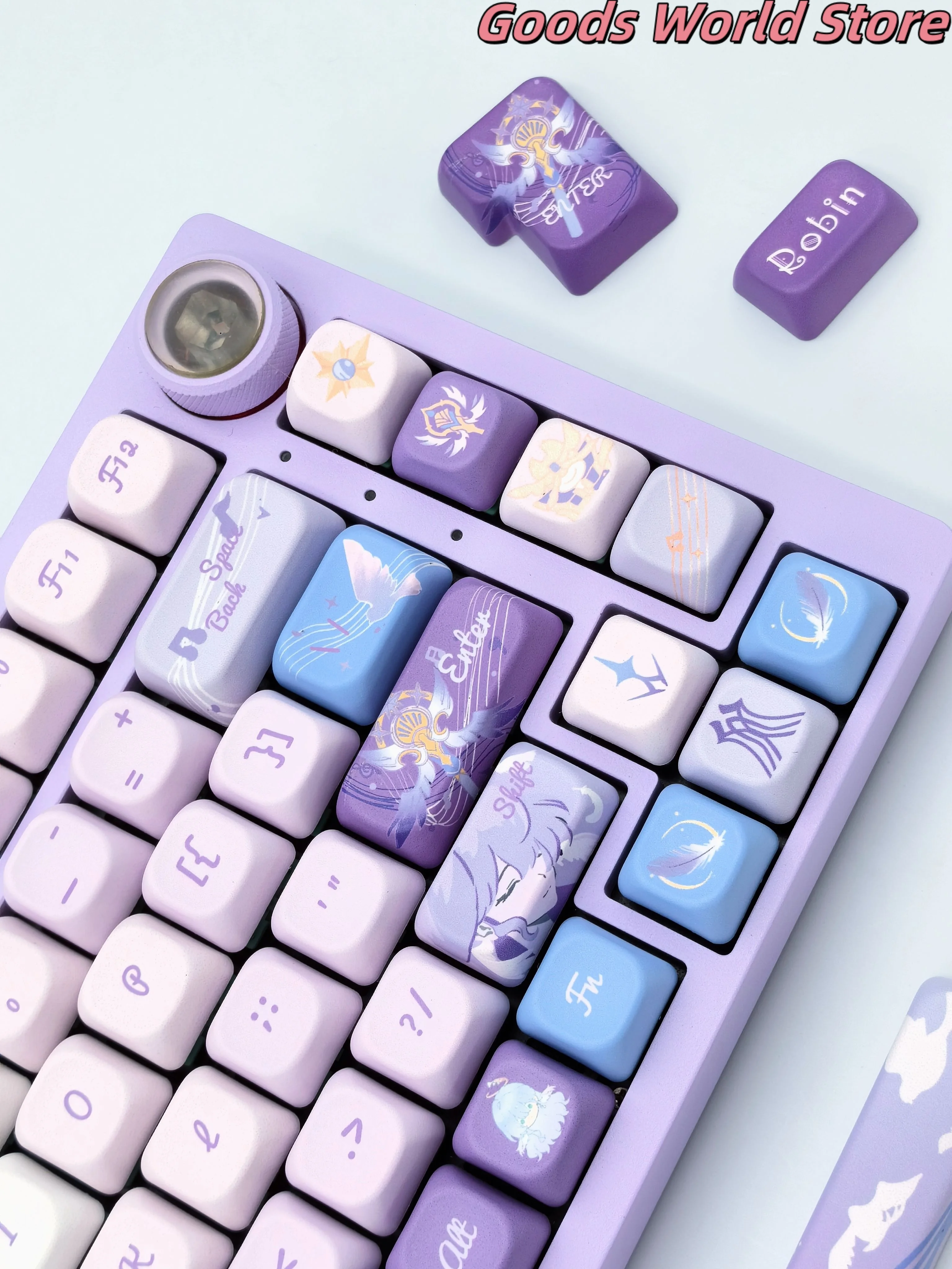 

In stock Robin keycap Game Honkai Star Rail Mechanical Keyboard keycap Robin Cosplay Costume Anime Halloween Gift