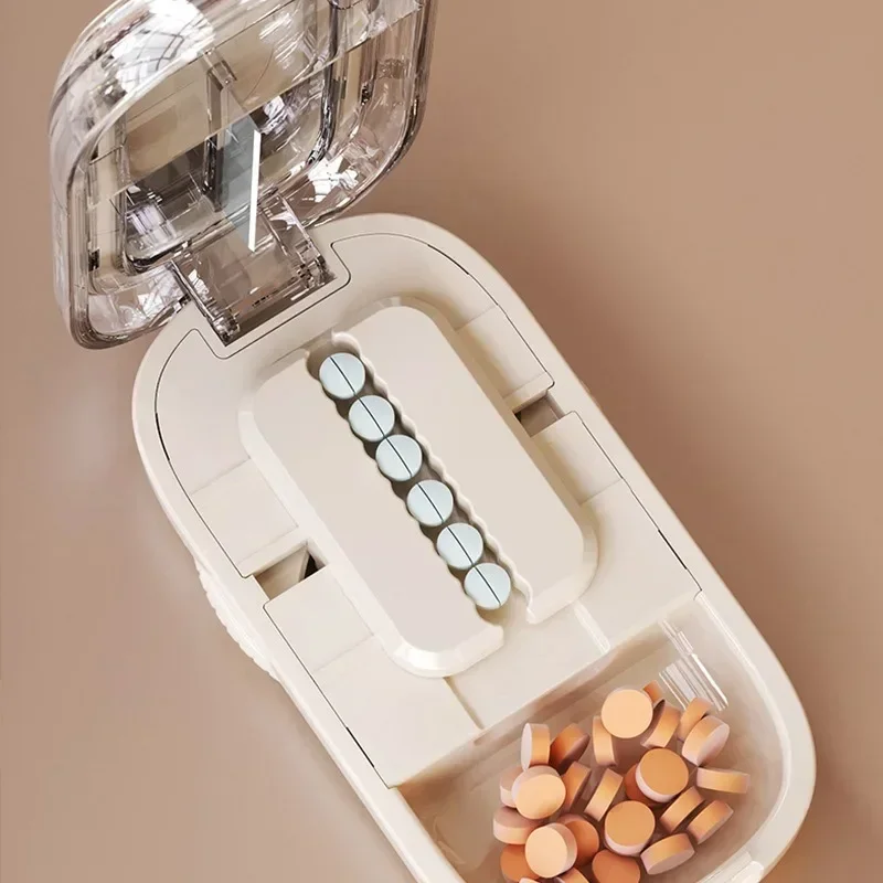 New Quartering Pill‑Cutter Storage Box, Portable Tablet‑Splitter, Dust‑Proof Divider Organizer, Pill Crusher & Cutter