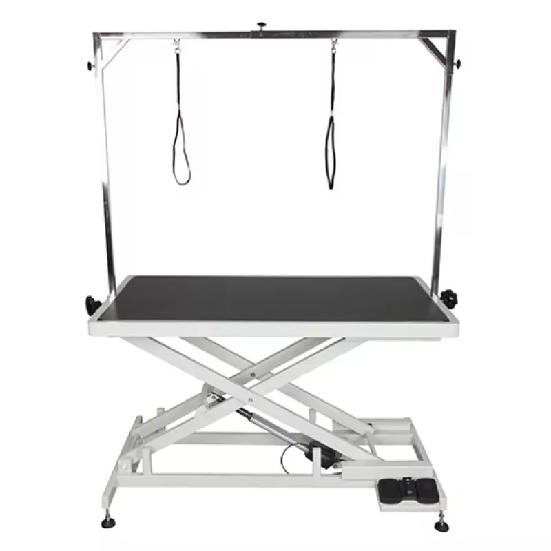 Mobile Dog Grooming Table Electric Lifting Wood Chargeable Eco-Friendly 150kg Load Capacity