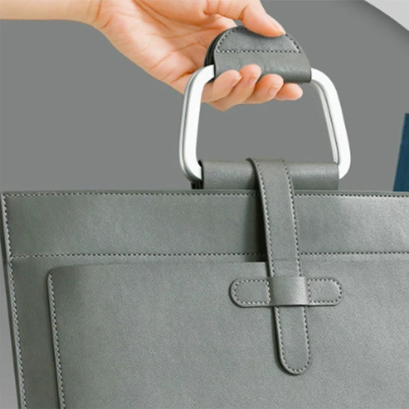 AT82-A4 حقيبة مستندات جلدية مغلف حافظة مستندات جودة بولي Leather حقيبة مستندات جلدية منظم مستندات حقيبة ملفات