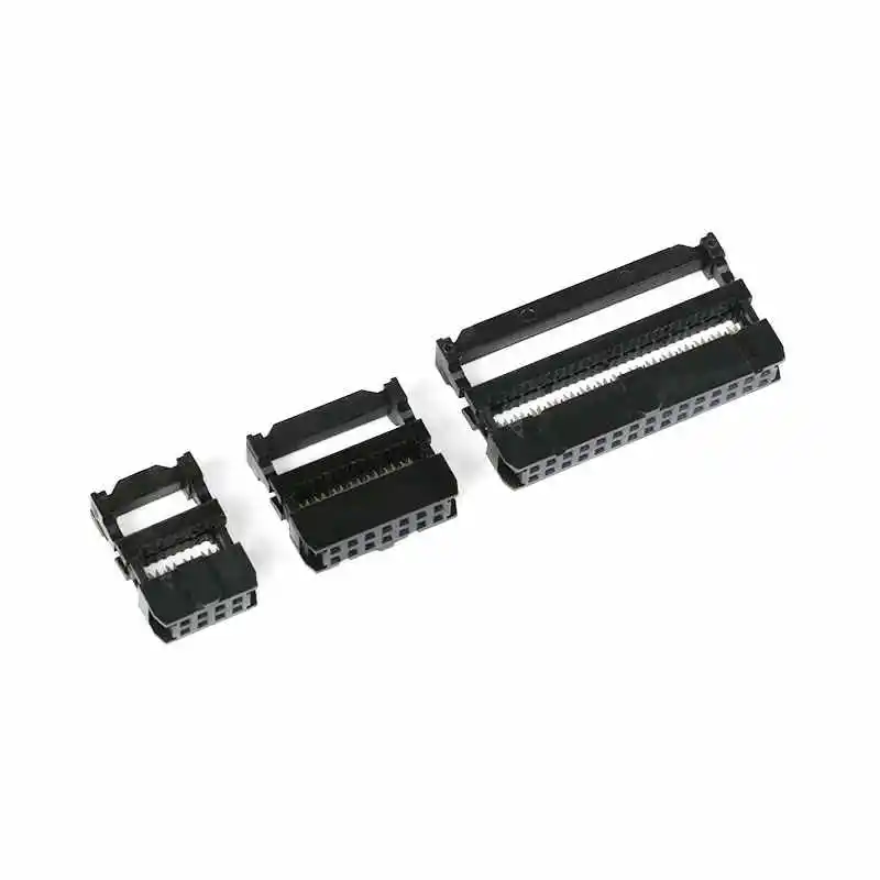 FC ribbon cable connector 6/8/10/14/16/20/26/30/34/40P 2.54MM 3-piece set