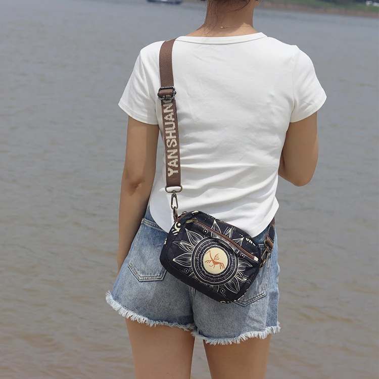 Bolso Bandolera Yan Shuang, Diseño Original, Multibolsillos, Impermeable, Ligero, Moderno y Casual para Mujer