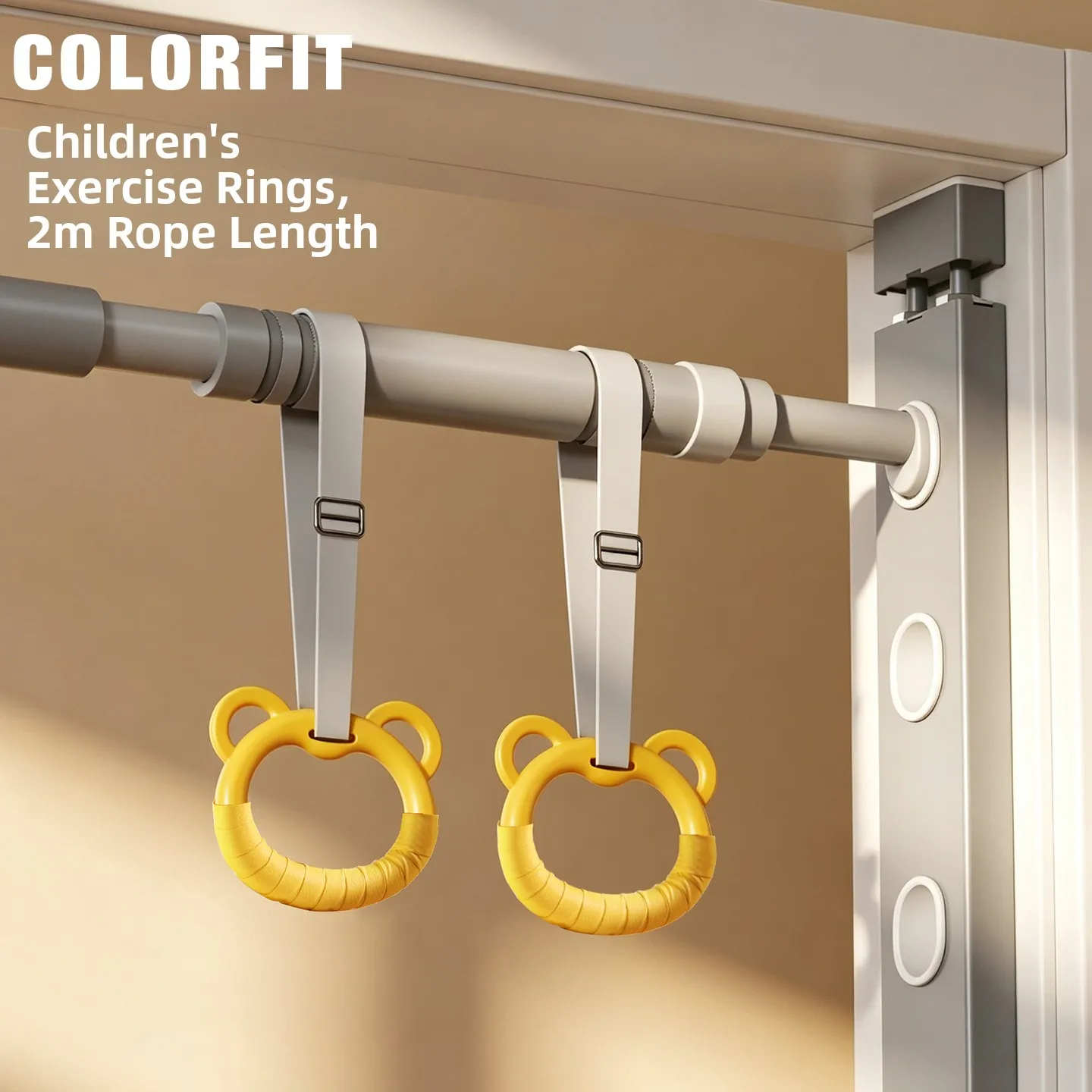 Home Use Swing Ring Children's Single Bar Training Equipment Pull up Bar Stretch Fitness Gear for Kids Colorfit Lysetdhq