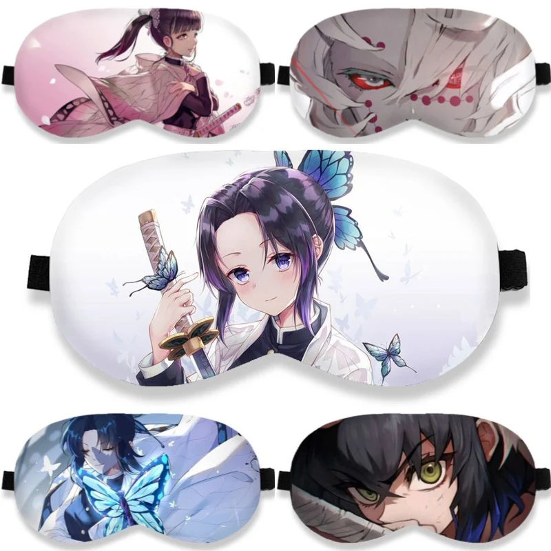 Demon Slayer, Kimetsu no Yaiba, Anime Shade Eye Patch, Ultra-Soft Sleeping Blindfold, Breathable Eyes Mask Cover, Cosplay Props