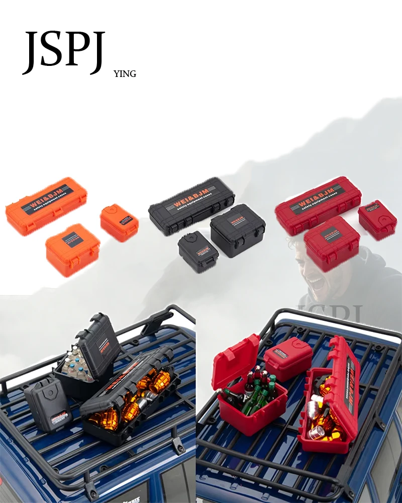 3Pcs Plastic Storage Box Decoration Tool for 1/10 RC Crawler Car Axial SCX10 90046 KM D90 TF2 Traxxas TRX-4 TRX-6 MST Recat