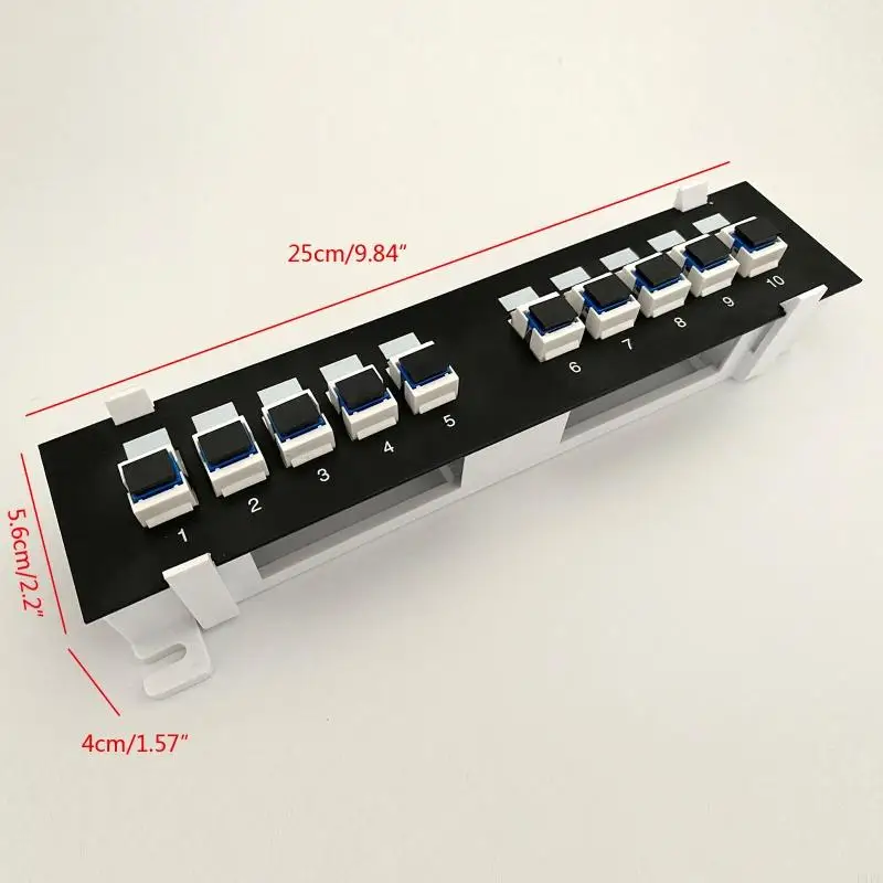 E1PF Wallmount или Rackmount 1U Ethernet Patch Panel Pank Down Down Block для кабеля