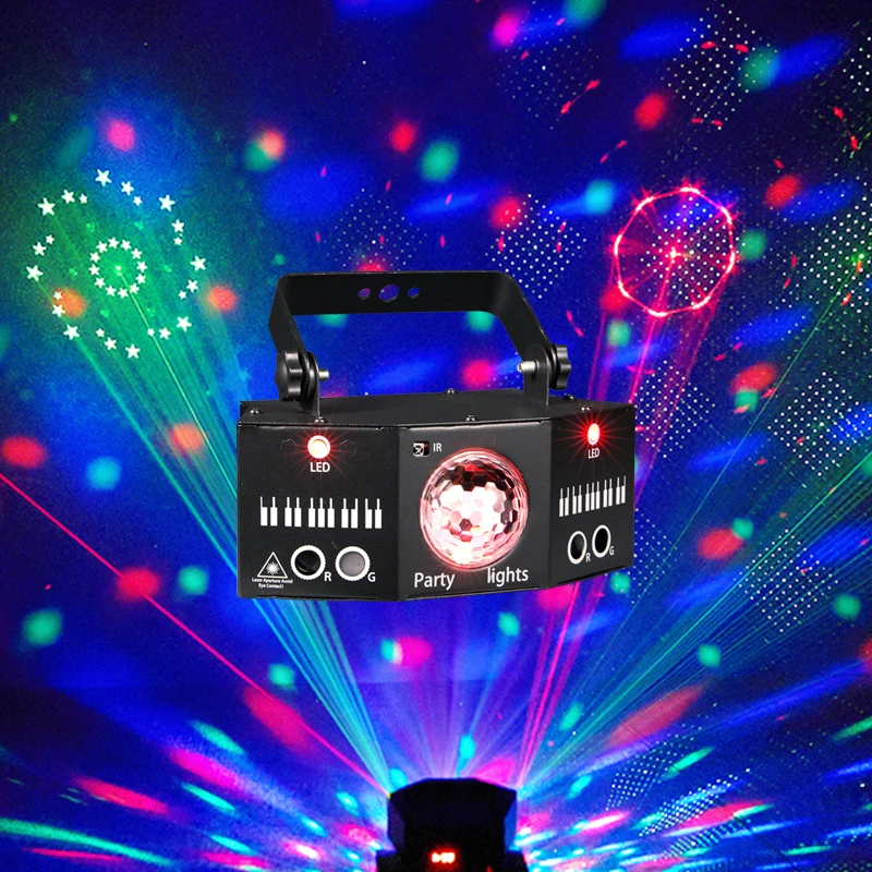 핫 세일 LED 레이저 효과 무대 조명 RGB 디스코 볼 파티 조명 레이저 램프 야외 나이트 클럽 DMX 컨트롤 PC