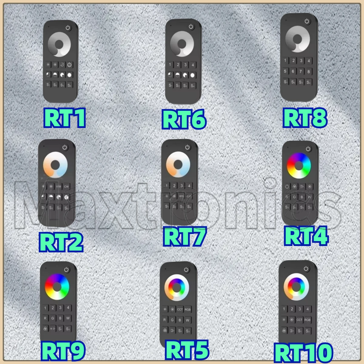 Skydance CCT/RGB/RGBW/RGB+CCT Remote Controller 1/4/8 Zones Touch Wheel 2.4G RF LED Dimming/ Color Temperature Apply To Receiver