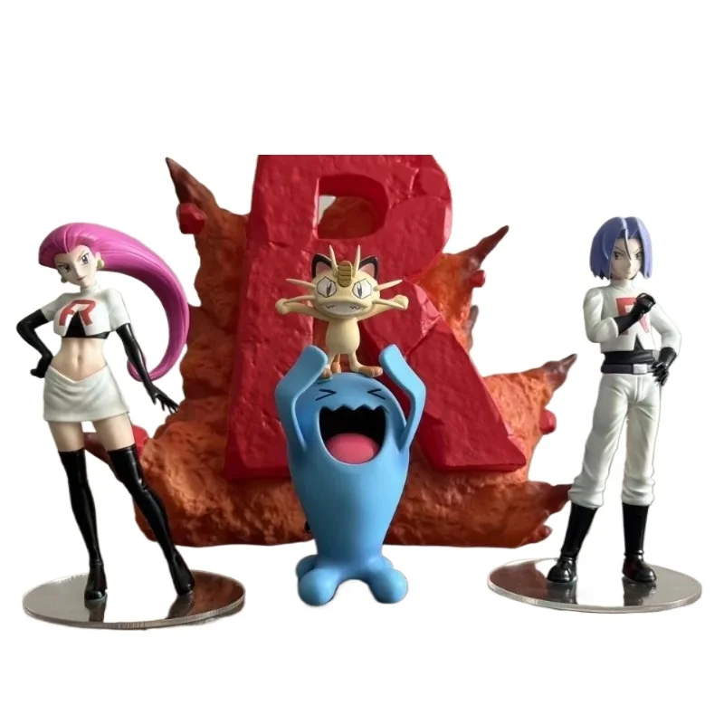 3-11 cm Anime Pokemon Figuur Rocket Team Actiefiguren Pvc Standbeeld Desktop Ornamen Collectie Model Speelgoed Geschenken - afbeelding 2