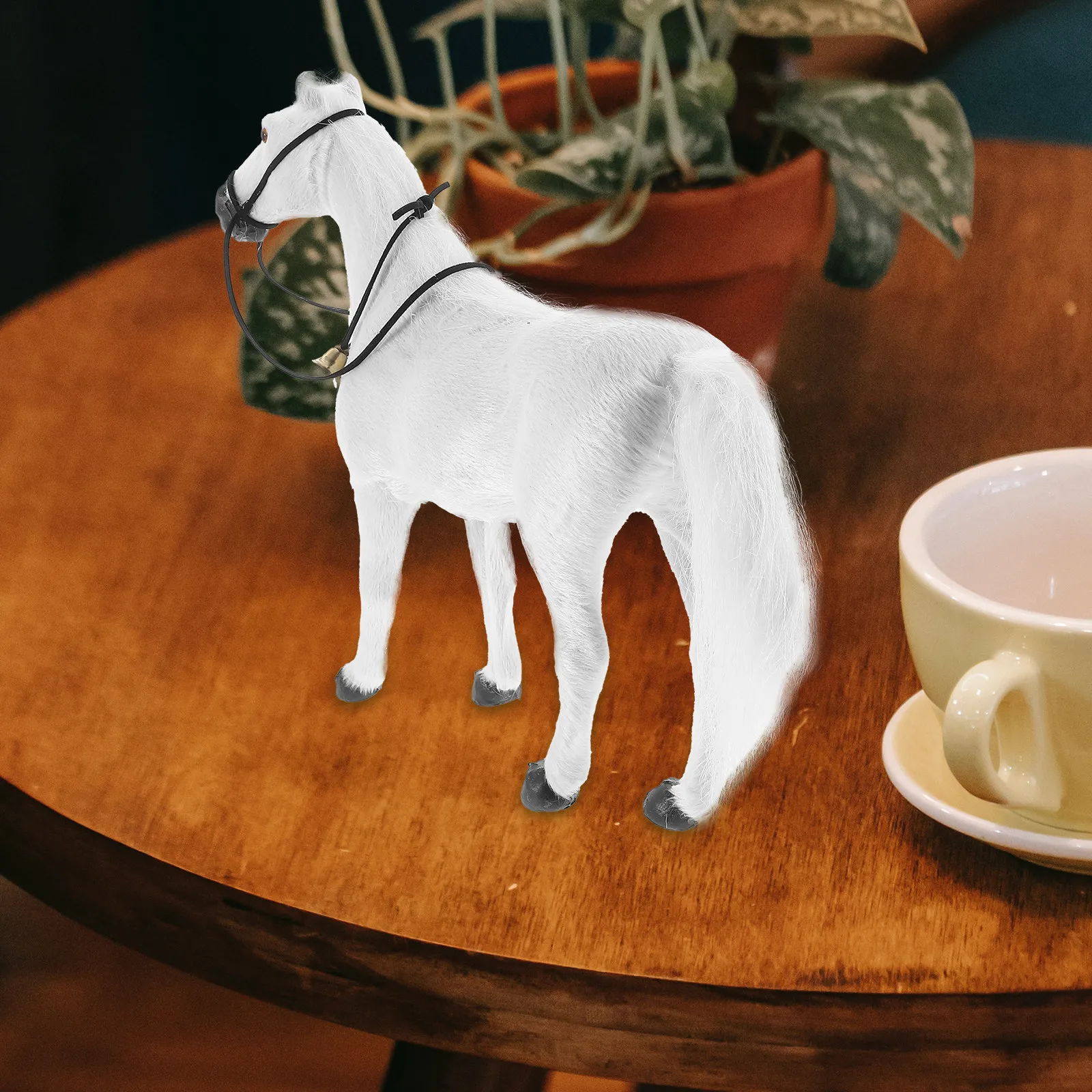 Creative Horse Cognitive Simulation Animal Statue Decorative Fake Horse Home Party Desktop Adorn Photography Prop Gift