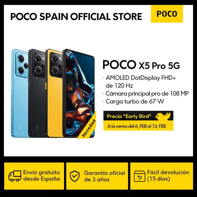 Official | POCO X5 PRO 5G AMOLED 120HZ | fast charger 67W | 108M | Snapdragon®778G