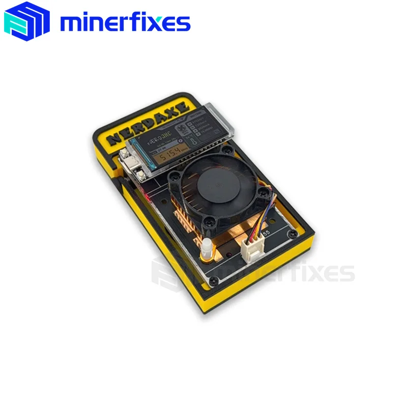 I dispositivi minerari della lotteria NerdAxe Ultra 500GH/S Solo Bitcoin effettuano con il kit completo di display Nerdminer con chip Asic BM1366 con alimentatore