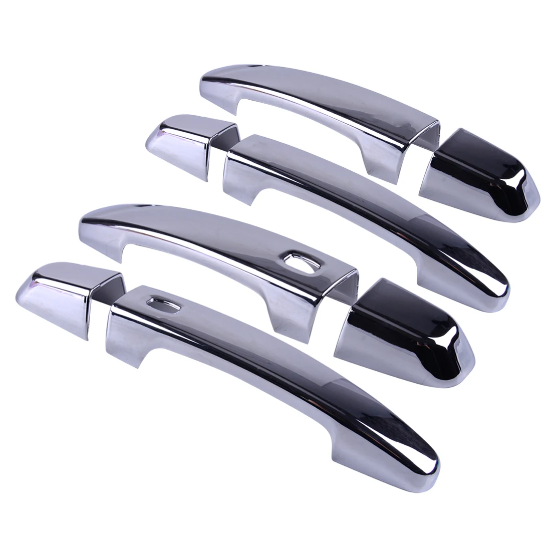 Self-Adhesive Chrome ABS Exterior Side Door Handle Cover Trim Handle Bezel Smart Keyless Fit for Chevrolet Equinox SUV 2018-2023