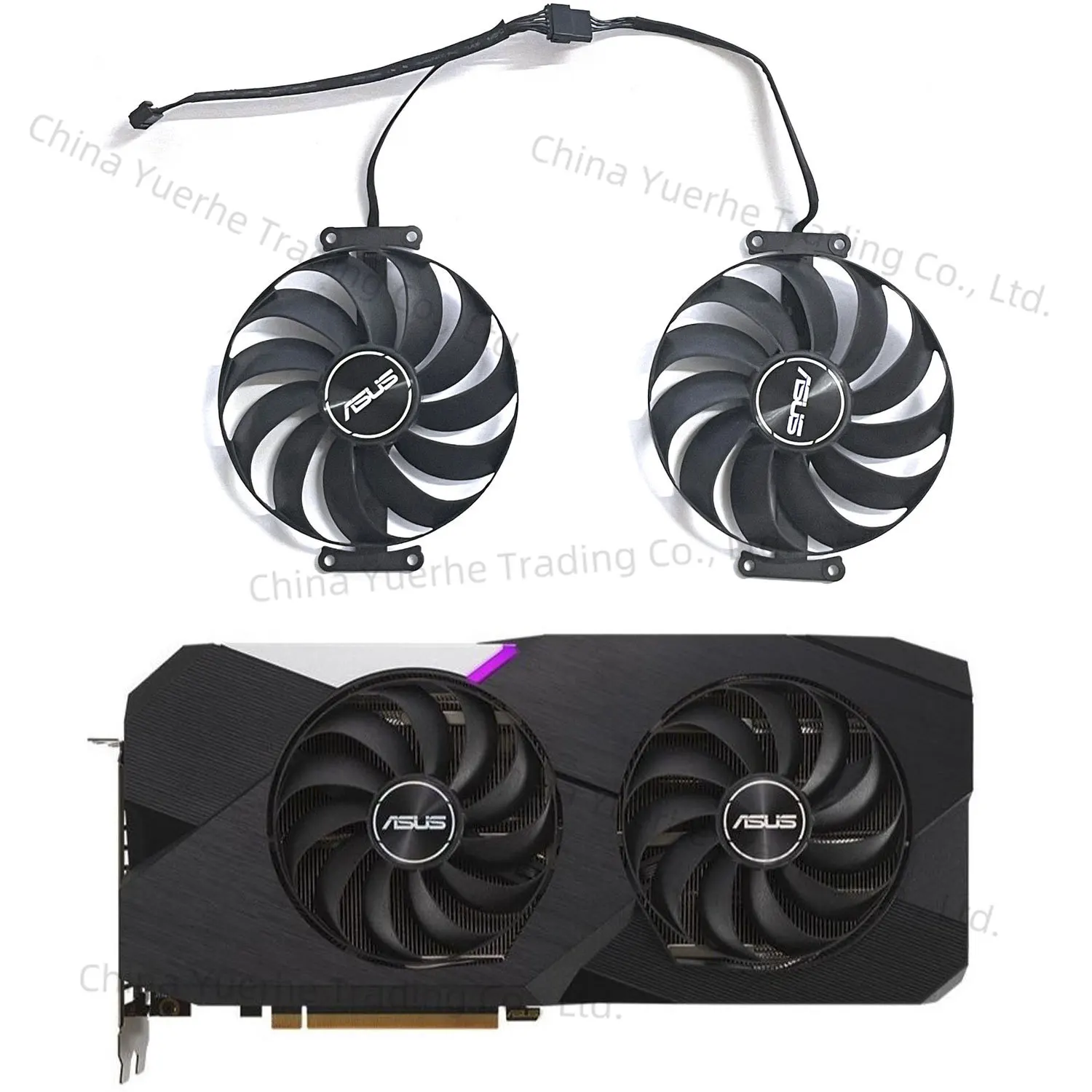 

Оригинальный новый сменный вентилятор T129215BU CF1010U12D 5PIN 95 мм RX6700 GPU для ASUS Radeon Dual RX 6600 6600XT 6700XT