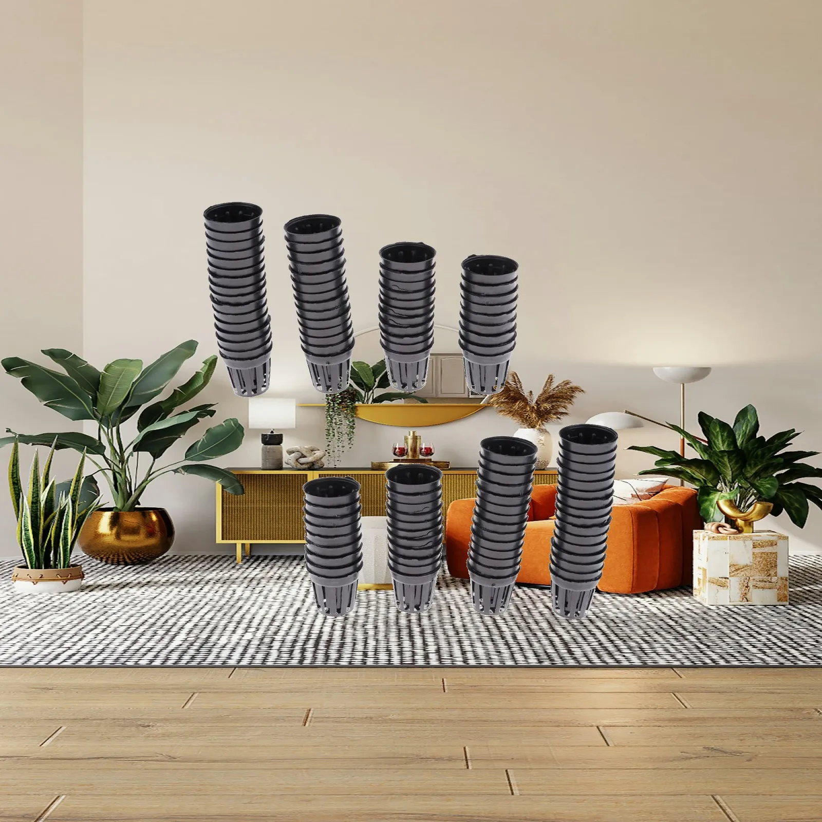 Planting Basket Stackable Plastic Nursery Pot for Outdoor Garden Vases and Self Watering Plant Pot Hydroponic Use
