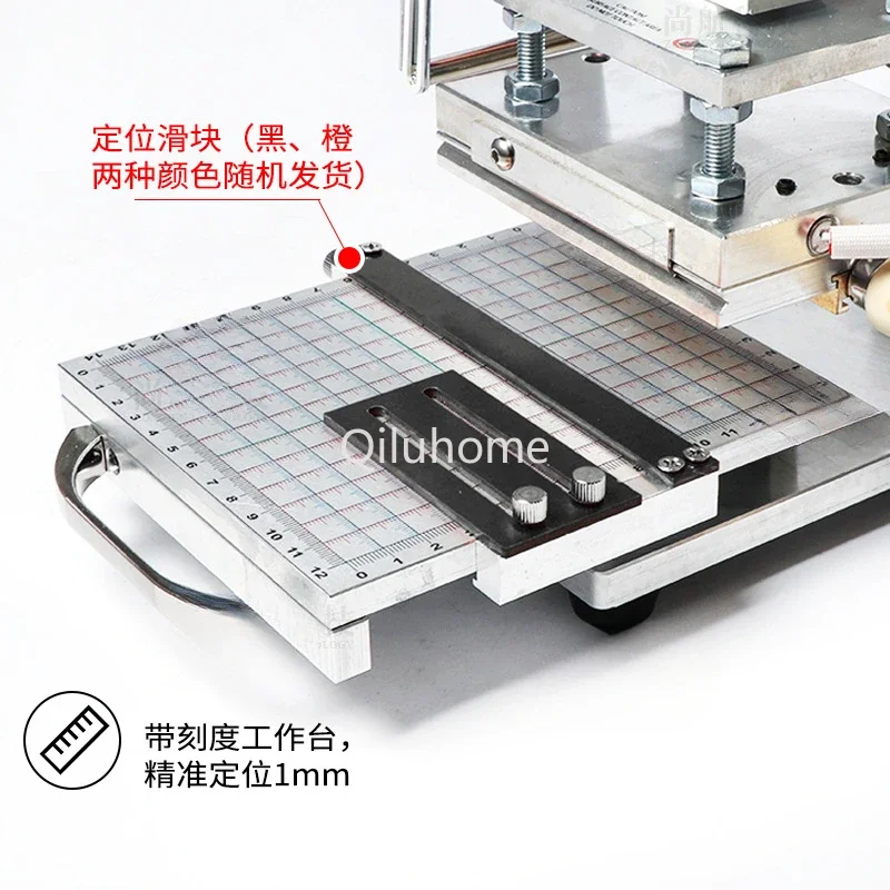 ZS-110 Lifting Hand-Cranked Manual Stamping Machine Small Leather Hot Stamping Label Pressing Machine with Stretch Workbench