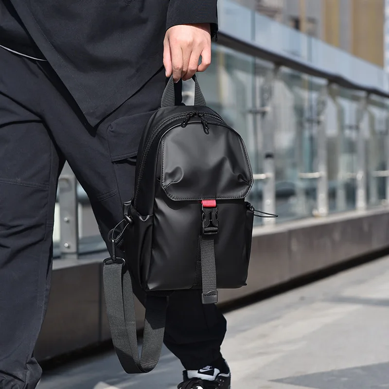 Casual Simple Men's Chest Bag Multifunctional Fashion Portable Shoulder Bag Large Capacity Light Travel Crossbody Bag.