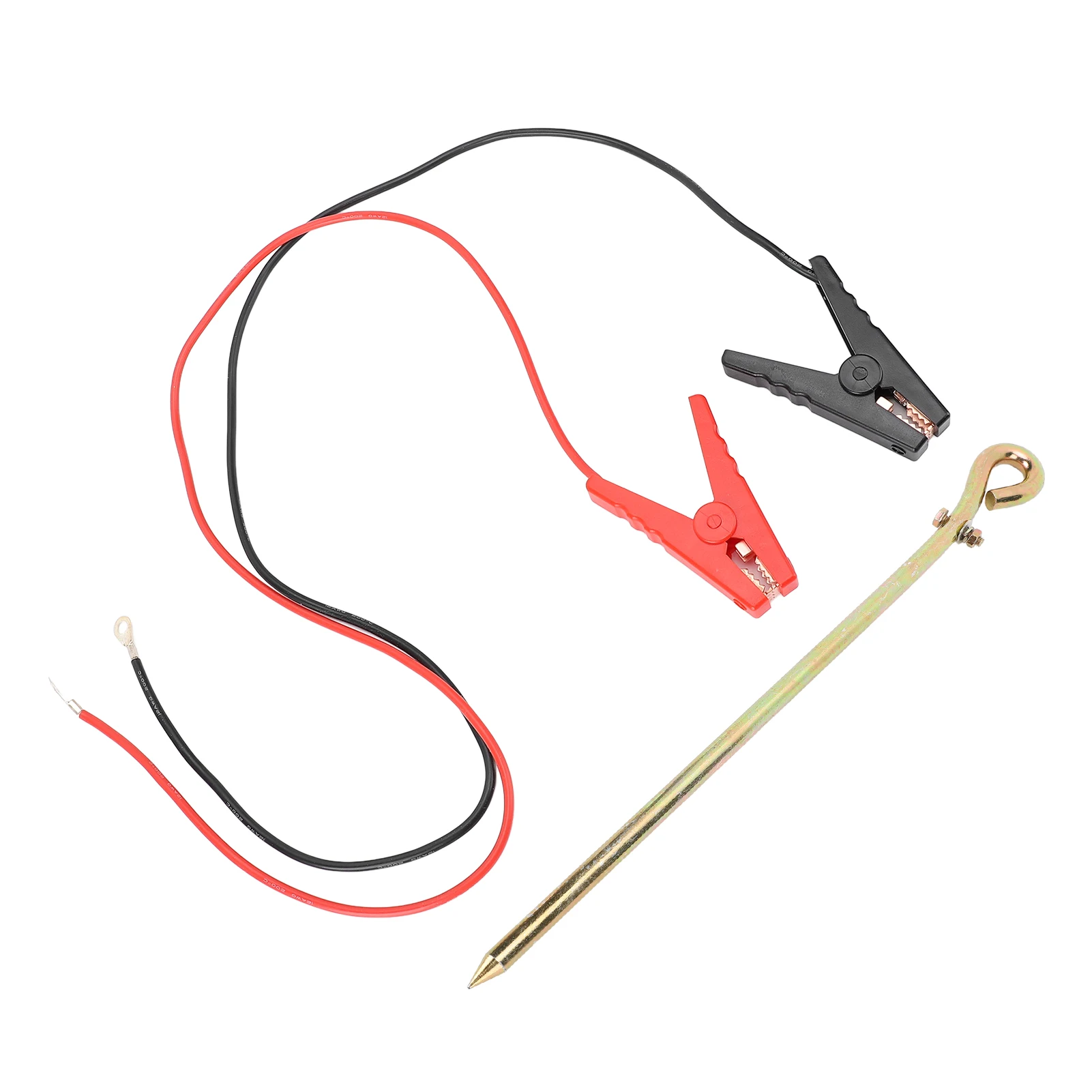 Cavo per recinzione elettrica Asta di messa a terra Cavo per caricatore per recinzione elettrica solare con clip a coccodrillo per recinzione elettrica del generatore